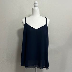 Torrid navy flowy adjustable tank size 1